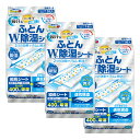 【送料お得・まとめ買い×3個セット】白元アース ドライ&ドライUP ふとん W除湿 シート 除湿シート ふとん・ベッド用