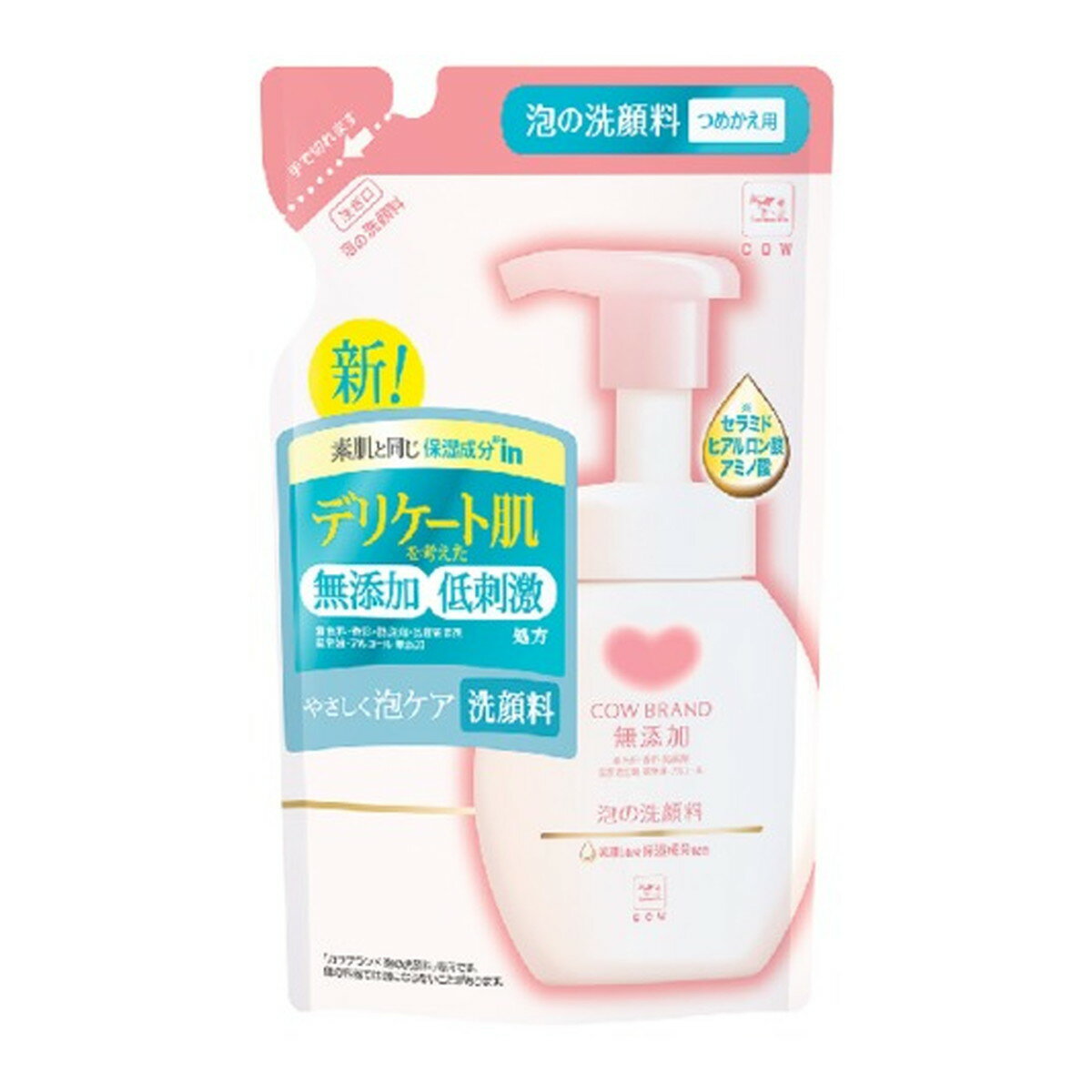 商品名：牛乳石鹸 カウブランド 無添加 泡の 洗顔料 詰替用 140ml内容量：140mlJANコード：4901525010573発売元、製造元、輸入元又は販売元：牛乳石鹸共進社株式会社原産国：日本区分：化粧品商品番号：101-4901525010573商品説明デリケート肌を考えた無添加・低刺激処方。着色料・香料・防腐剤・品質安定剤・鉱物油・アルコールが無添加。お肌への刺激の少ない植物性アミノ酸系洗浄成分配合。泡でお肌に負担をかけずに皮脂や汚れをやさしく落とします。広告文責：アットライフ株式会社TEL 050-3196-1510 ※商品パッケージは変更の場合あり。メーカー欠品または完売の際、キャンセルをお願いすることがあります。ご了承ください。