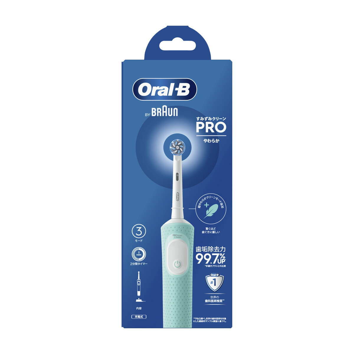 【送料お得・まとめ買い×6個セット】P&G オーラルB D103 すみずみクリーン PRO やわらか 電動歯ブラシ 本体