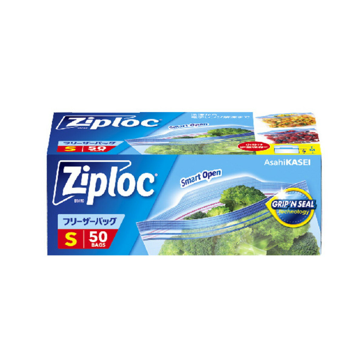 【送料お得・まとめ買い×12個セット】旭化成 ジップロック フリーザーバッグ S 50枚