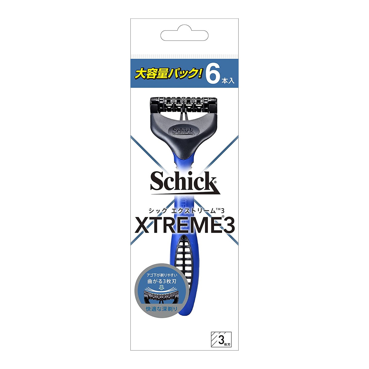 【送料お得・まとめ買い×13個セット】シック・ジャパン schick シック エクストリーム3 大容量パック 6本入 カミソリ
