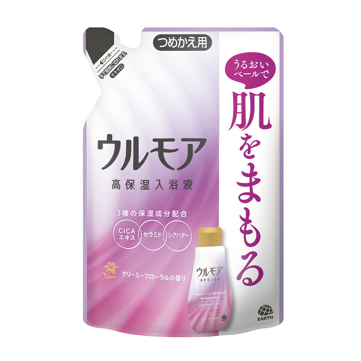 ウルモア 高保湿入浴液 クリーミーフローラルの香り つめかえ用 480ml