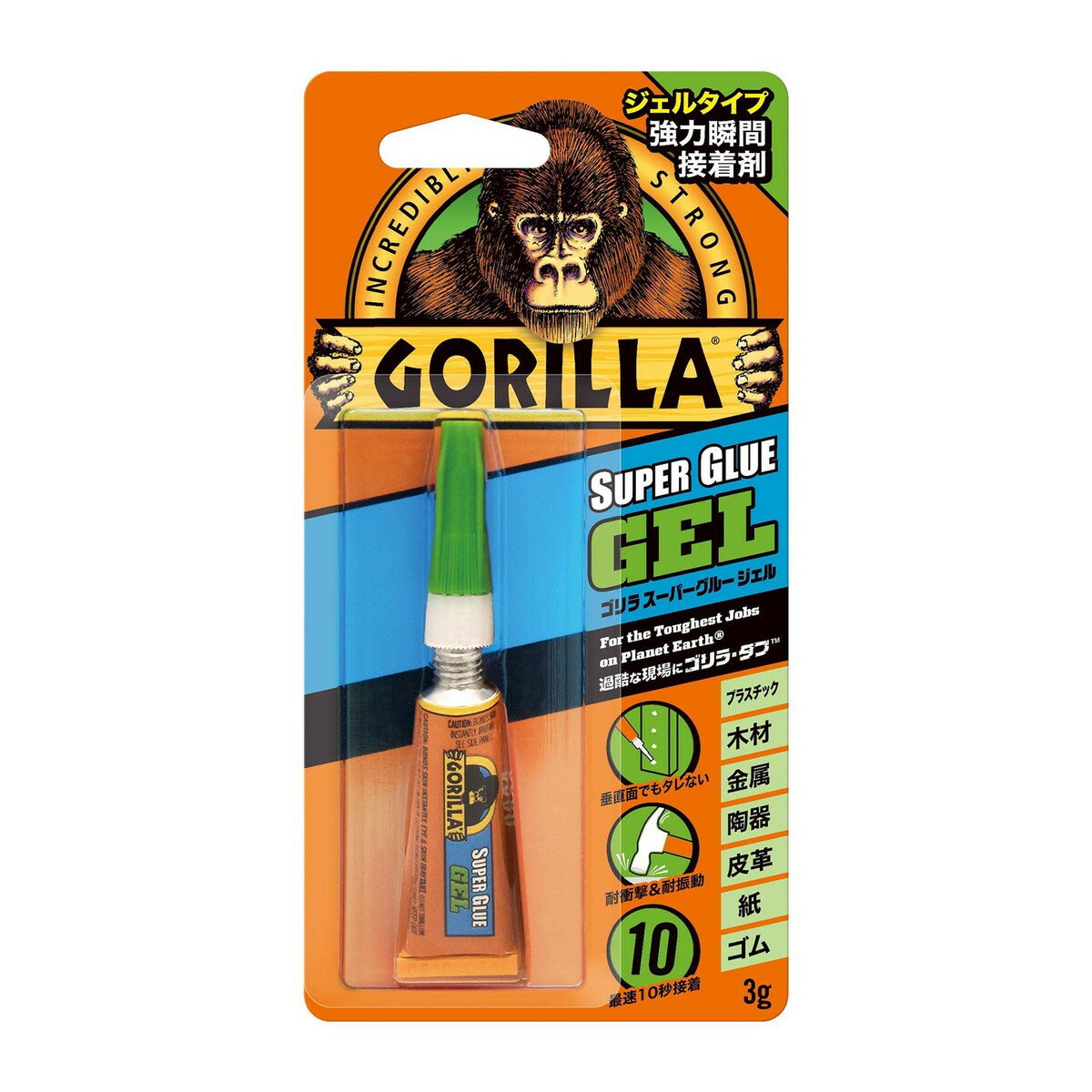 商品名：呉工業 KURE ゴリラ スーパーグルー ジェル 3g ジェルタイプ 強力瞬間接着剤内容量：3gJANコード：4972444017721発売元、製造元、輸入元又は販売元：呉工業株式会社原産国：アメリカ合衆国商品番号：101-4972444017721商品説明衝撃・振動にも強い強力瞬間接着剤です。各種工作、小物、アクセサリー、模型、置物、部品などの接着及び補修●衝撃・振動に強い●最速10秒接着●タレないジェルタイプ●内部硬化を防ぐ特殊キャップ広告文責：アットライフ株式会社TEL 050-3196-1510 ※商品パッケージは変更の場合あり。メーカー欠品または完売の際、キャンセルをお願いすることがあります。ご了承ください。