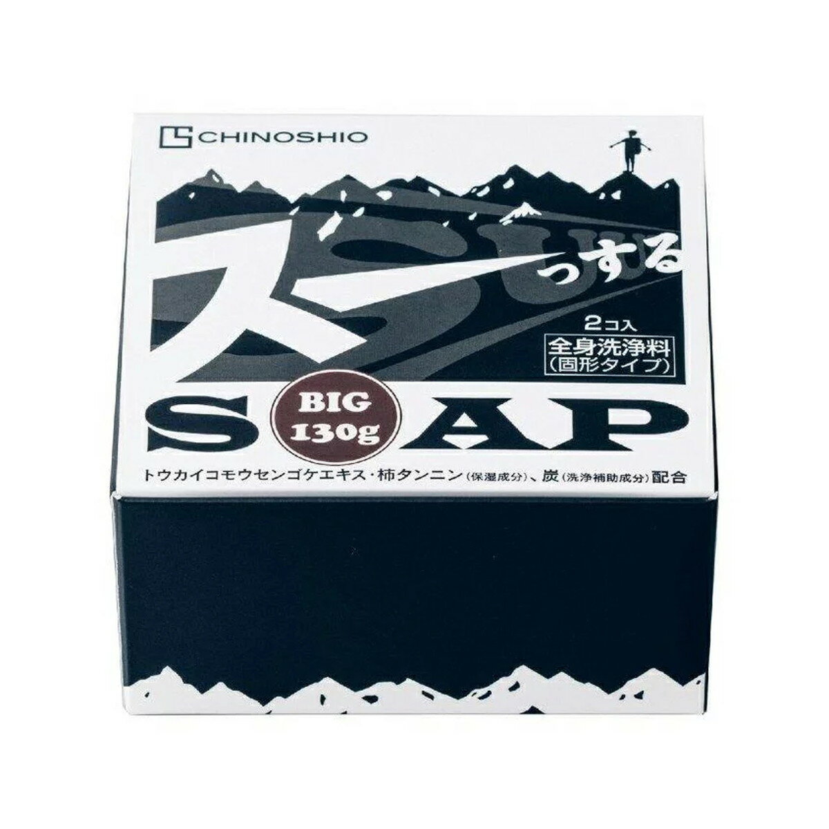 【送料お得・まとめ買い×48個セット】地の塩社 スーっするせっけん 130g×2コ入 全身洗浄料 固形タイプ