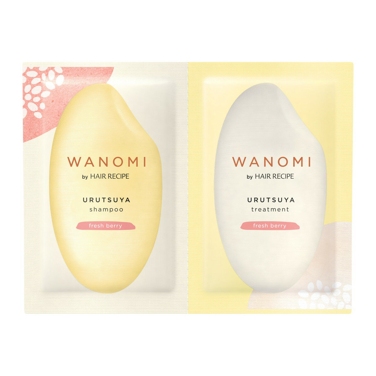 【あわせ買い2999円以上で送料お得】P&G 和の実 WANOMI by ヘアレシピ うるつや シャンプー・トリートメント お試しサシェ 10mL+10gのサムネイル