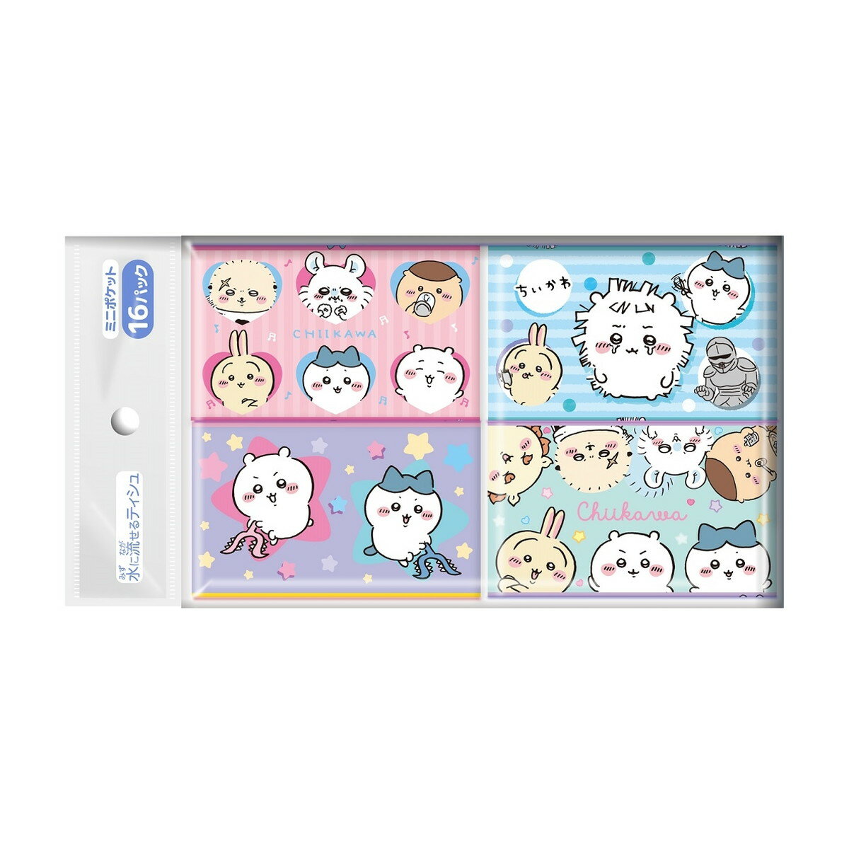 【送料お得・まとめ買い×13個セット】ダイレイ ちいかわ ミニポケットティシュ16パック ※柄は選べません