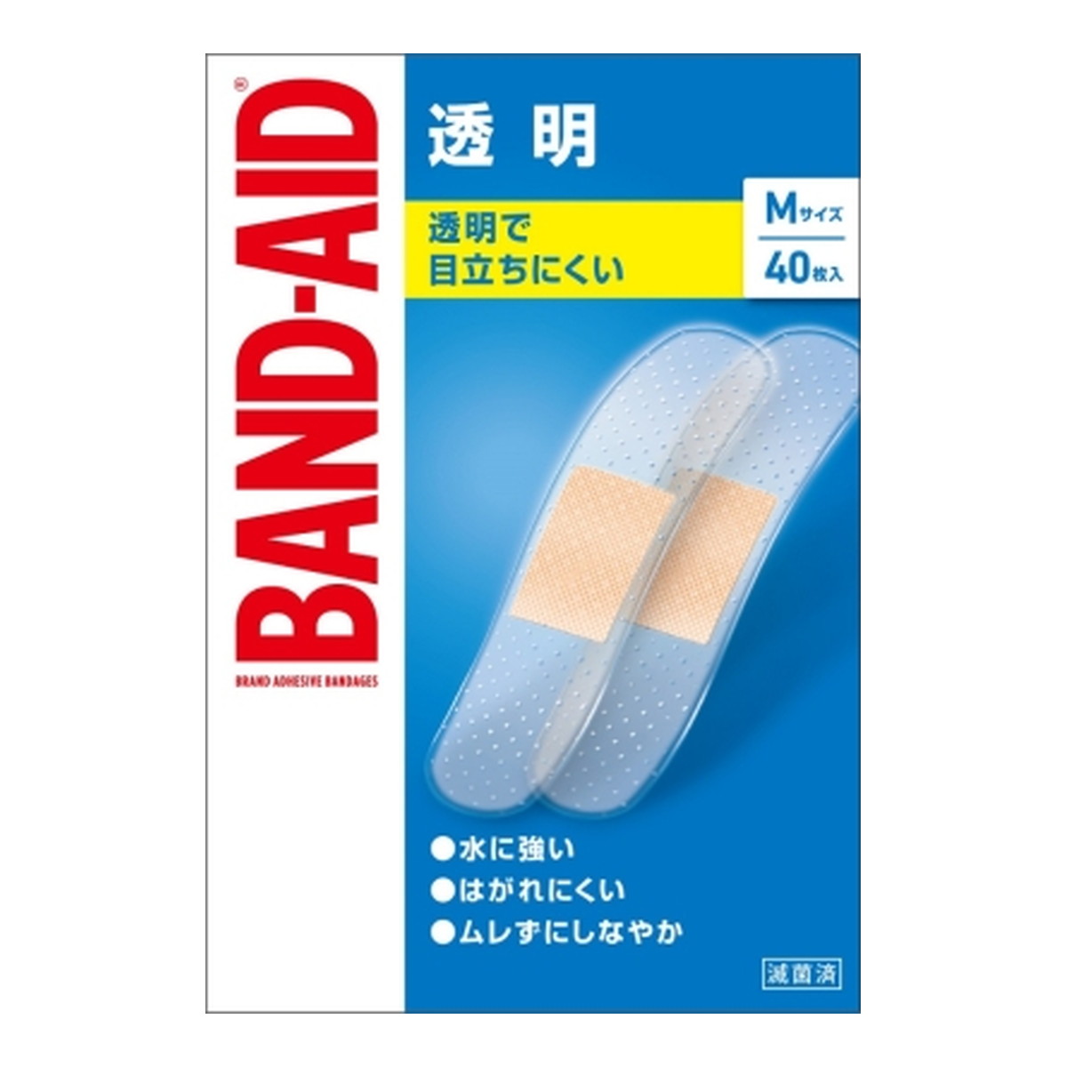 【送料お得・まとめ買い×7個セット】BAND-AID バンドエイド 透明 Mサイズ 40枚入