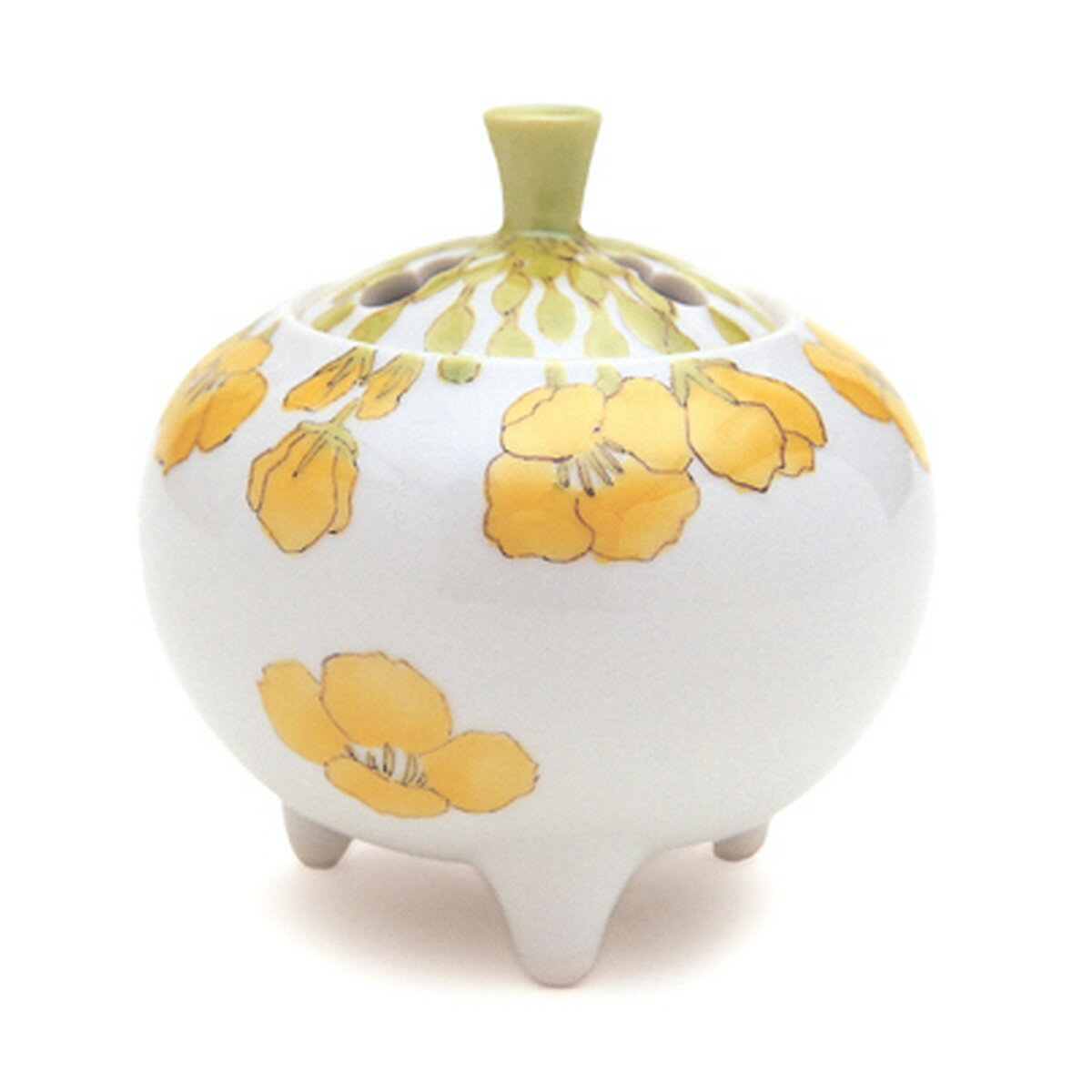 【送料お得・まとめ買い×7個セット】日本香堂 九谷焼 菜の花 早房 香炉