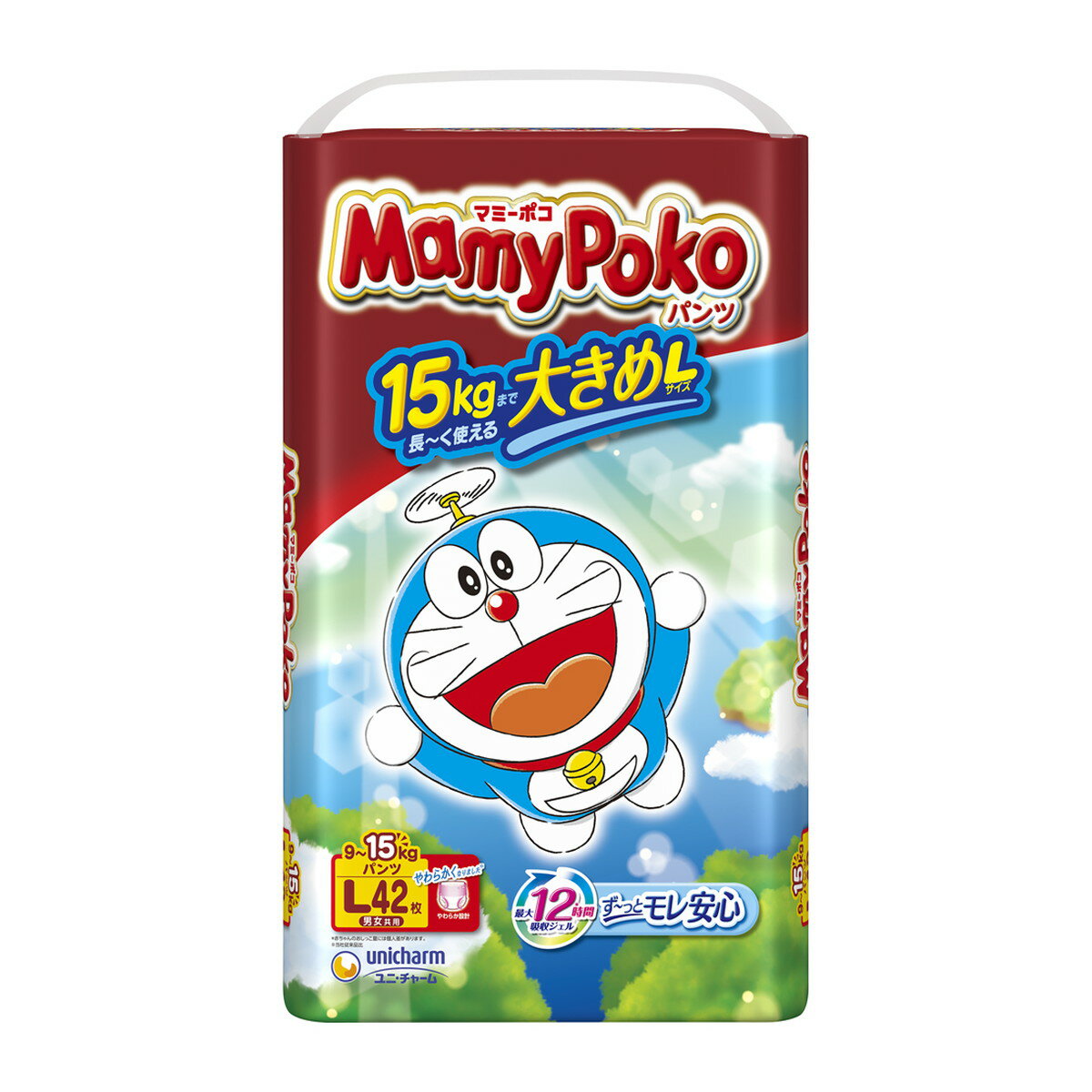 【送料お得・まとめ買い×4個セット】ユニ・チャーム マミーポコパンツ L ドラえもん 42枚入 こども用紙おむつ