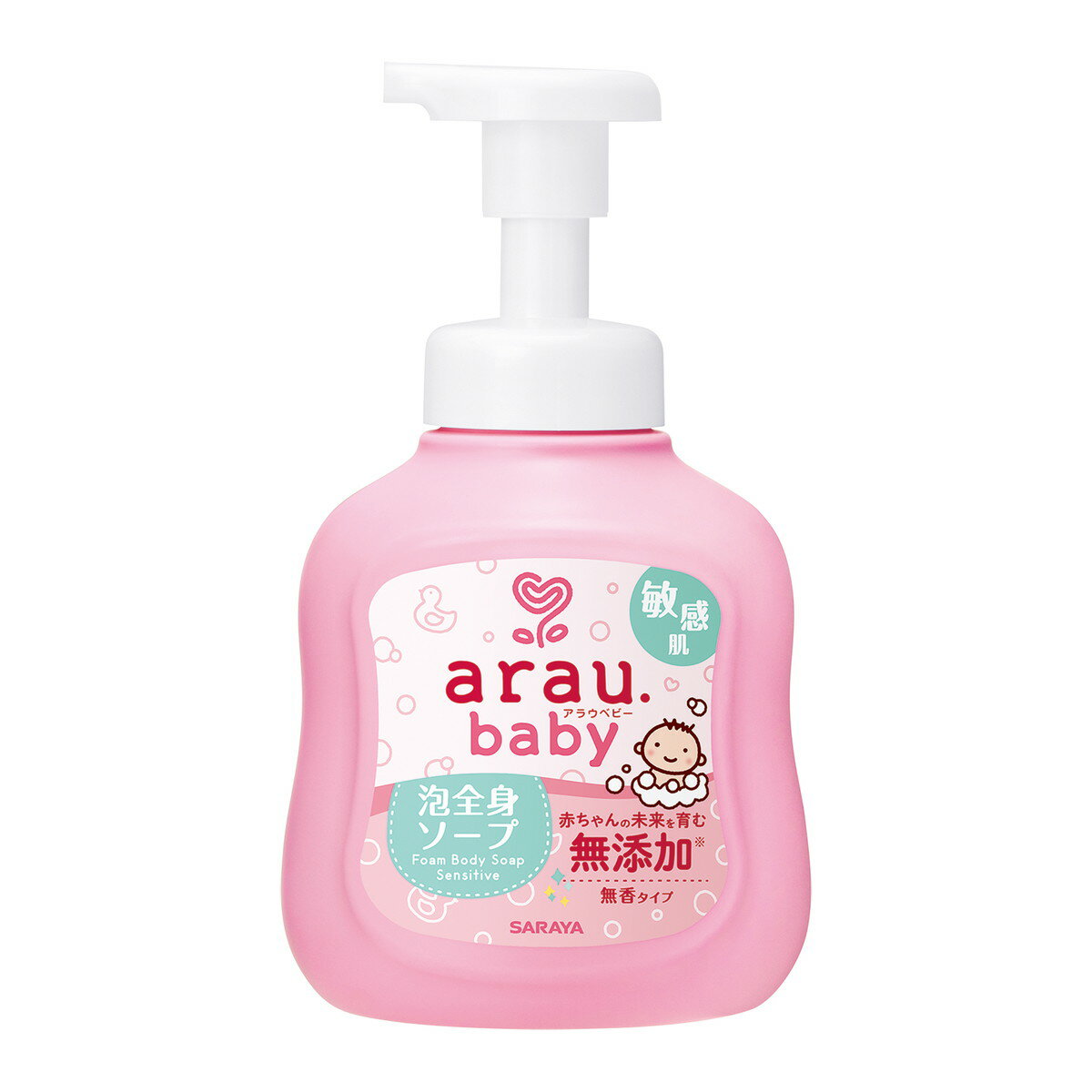 【送料お得・まとめ買い×9個セット】サラヤ SARAYA アラウベビー 泡全身ソープ 敏感肌 450ml