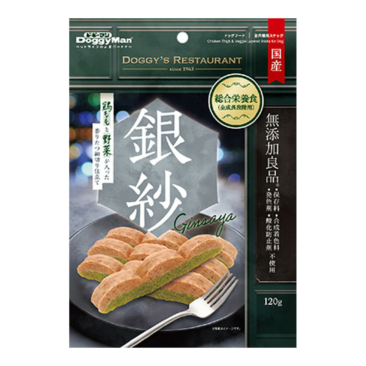 【送料お得・まとめ買い×11個セット】ドギーマン 銀紗 鶏ももと野菜が入った香りたつ細切り仕立て 120g ドッグフード