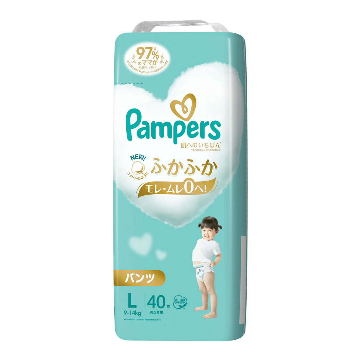 【送料お得・まとめ買い×3個セット】P&G パンパース 肌へのいちばん L パンツ スーパージャンボ 40枚入 男女共用 こども用紙おむつ