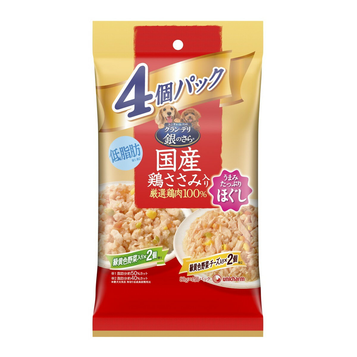 【送料お得・まとめ買い×16個セット】ユニ・チャームペット グラン・デリ 銀のさら 国産 鶏ささみ パウチ ほぐし 成犬用 バラエティ 80g×4パック ドッグフード
ITEMPRICE