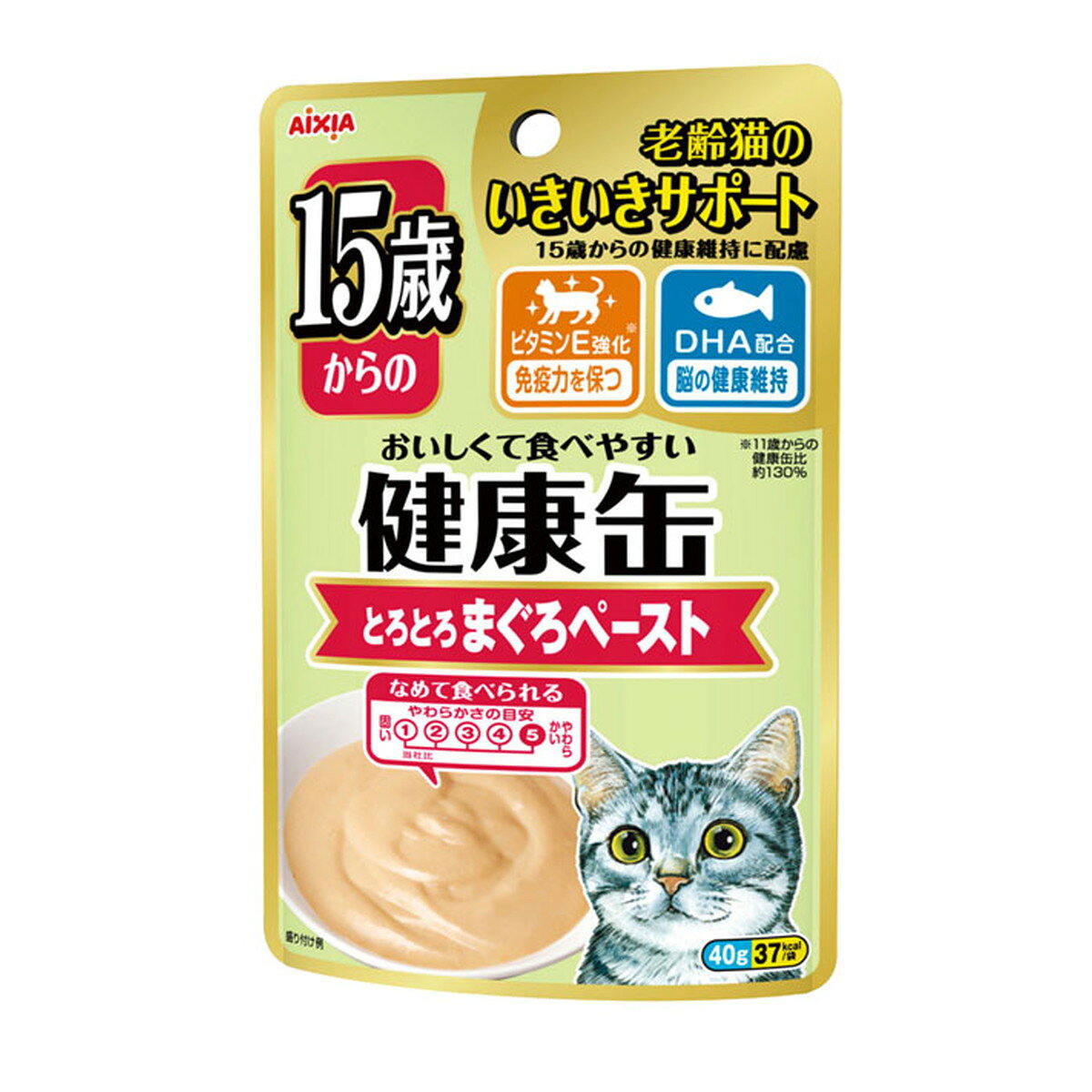 商品名：アイシア 健康缶 パウチ 15歳からの とろとろまぐろペースト 40g キャットフード内容量：40gJANコード：4571104713265発売元、製造元、輸入元又は販売元：アイシア商品番号：101-4571104713265商品説明15歳からの老齢猫用　ビタミンEを調整。DHAを配合。ペーストタイプ。広告文責：アットライフ株式会社TEL 050-3196-1510 ※商品パッケージは変更の場合あり。メーカー欠品または完売の際、キャンセルをお願いすることがあります。ご了承ください。