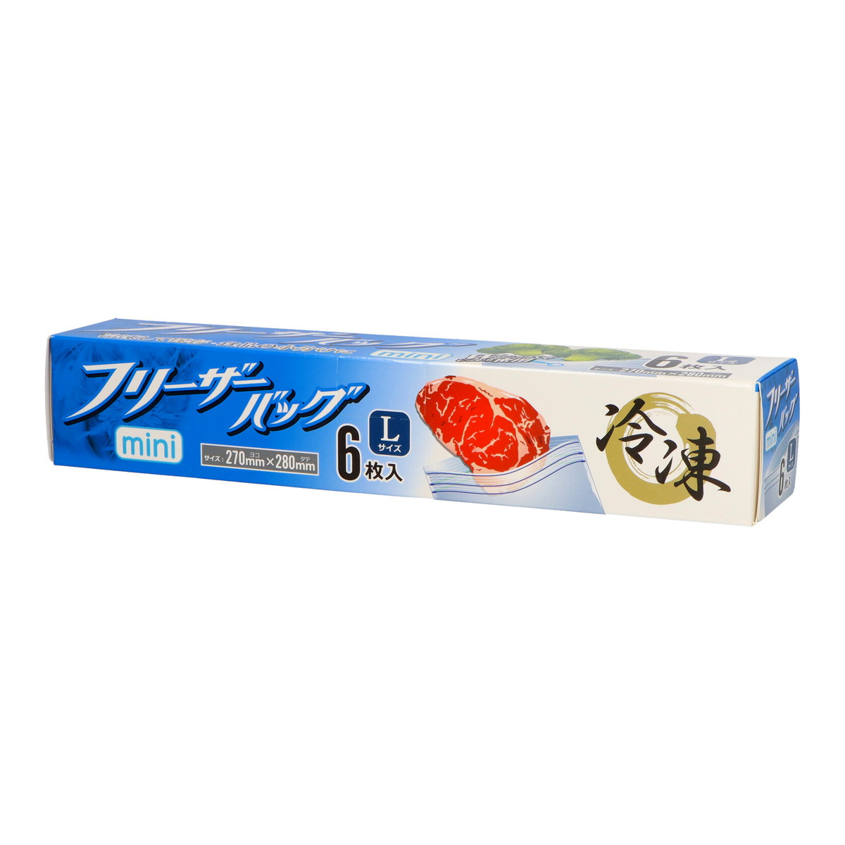【あわせ買い2999円以上で送料お得】ハウスホールドジャパン KZ06 フリーザーバッグ L 6枚入