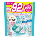 【送料お得 まとめ買い×3個セット】P G ボールド ジェルボール4D 爽やかフレッシュフラワーサボンの香り つめかえ用 超メガジャンボサイズ 92個入り