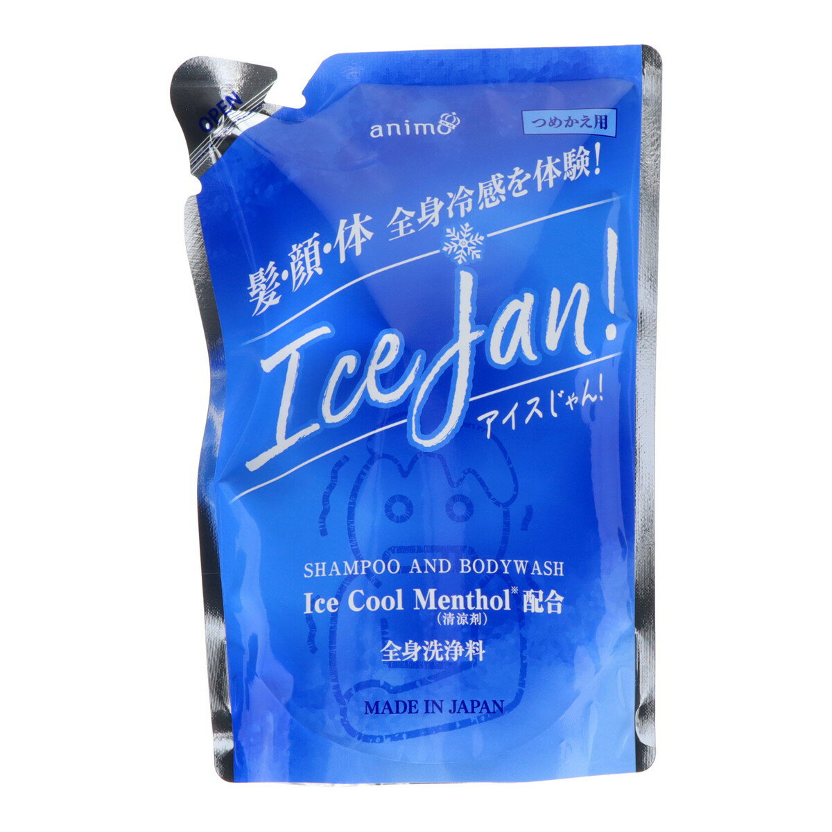 【送料お得・まとめ買い×20個セット】ロケット石鹸 エオリア 全身 洗浄料 ICE JAN! アイスじゃん! つめかえ用 350ml