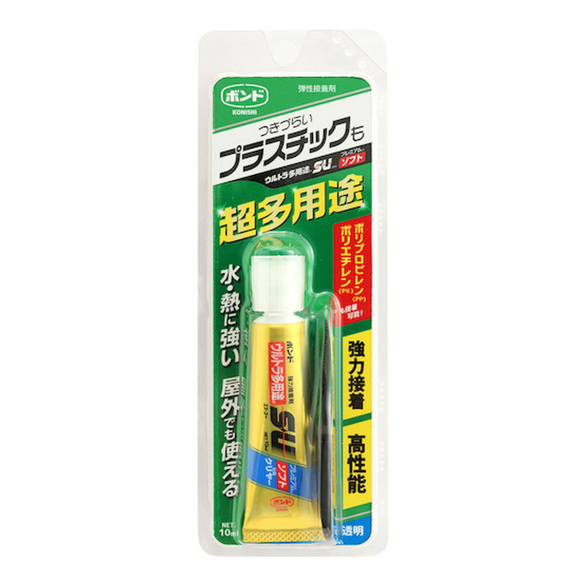 【送料お得・まとめ買い×10個セット】コニシ ボンド ウルトラ多用途SU プレミアムソフト クリヤー 透明 10mL