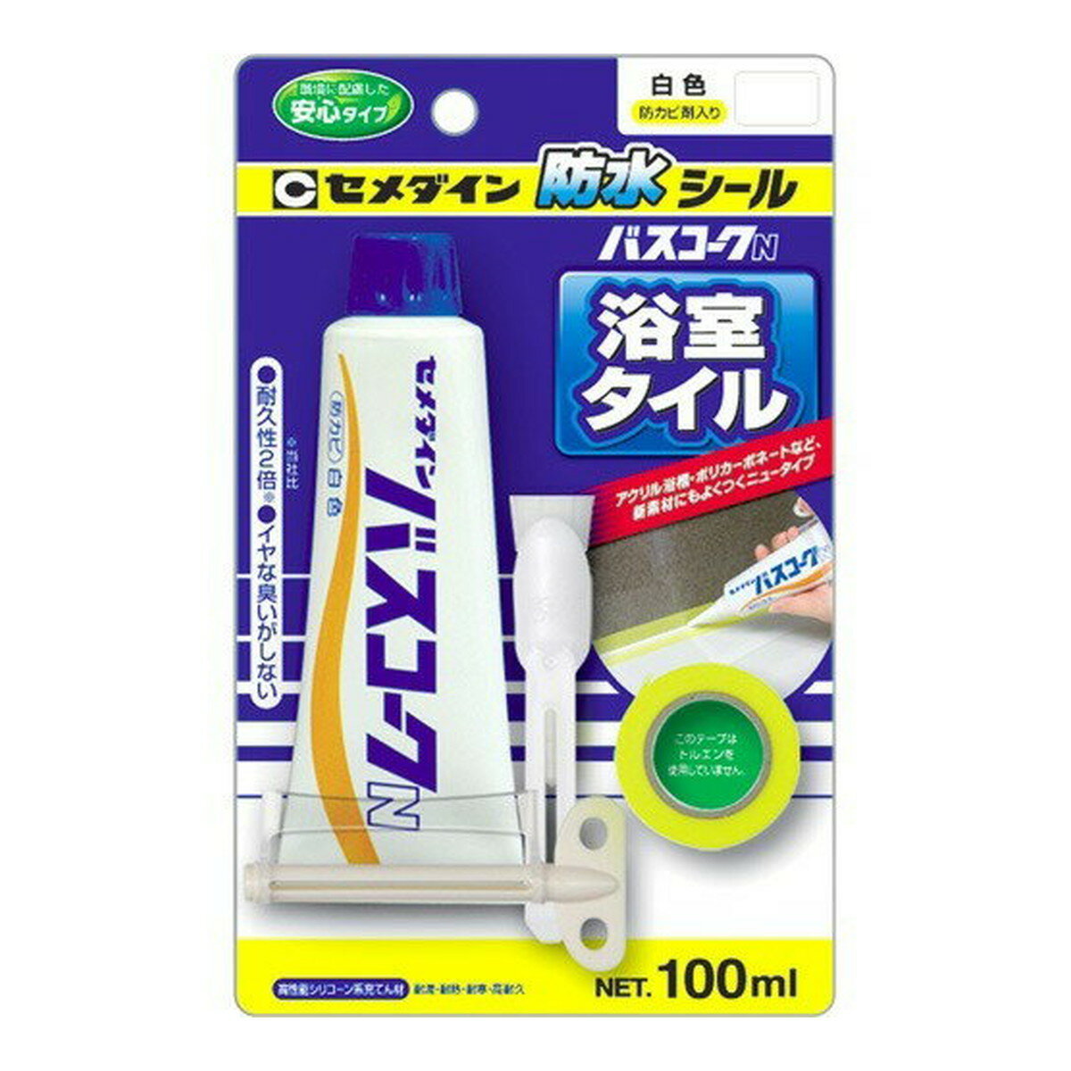 【送料お得・まとめ買い×10個セット】セメダイン HJ-153 バスコークN 白 100mL