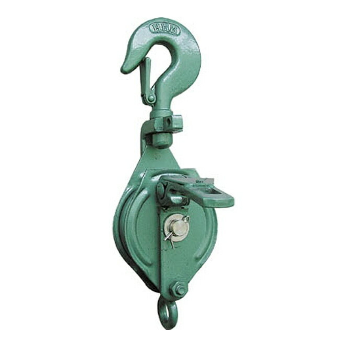 【送料お得・まとめ買い×2個セット】スリーエッチ 強力型 滑車 一車 スナッチ フック型 100mm