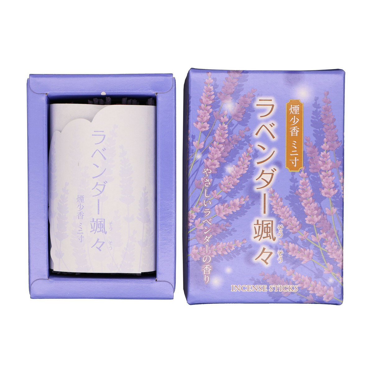 【送料お得・まとめ買い×9個セット】マルエス ラベンダー颯々 煙少香 ミニ寸 70g 線香