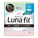 【送料お得・まとめ買い×24個セット】大王製紙 エリエール エリス 素肌のきもち ルナフィット 超スリム 昼夜兼用 32.5cm 羽つき 13コ入 生理用ナプキン(4)