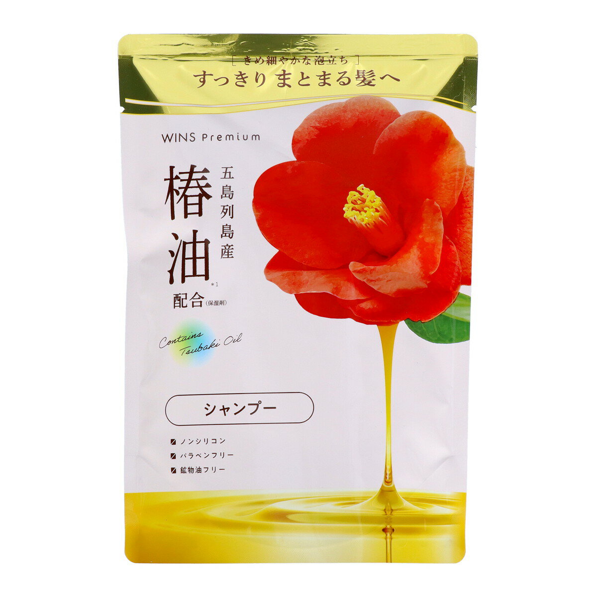 【送料お得・まとめ買い×20個セット】日本合成洗剤 ウインズ プレミアム 椿油配合 シャンプー 詰替 370g