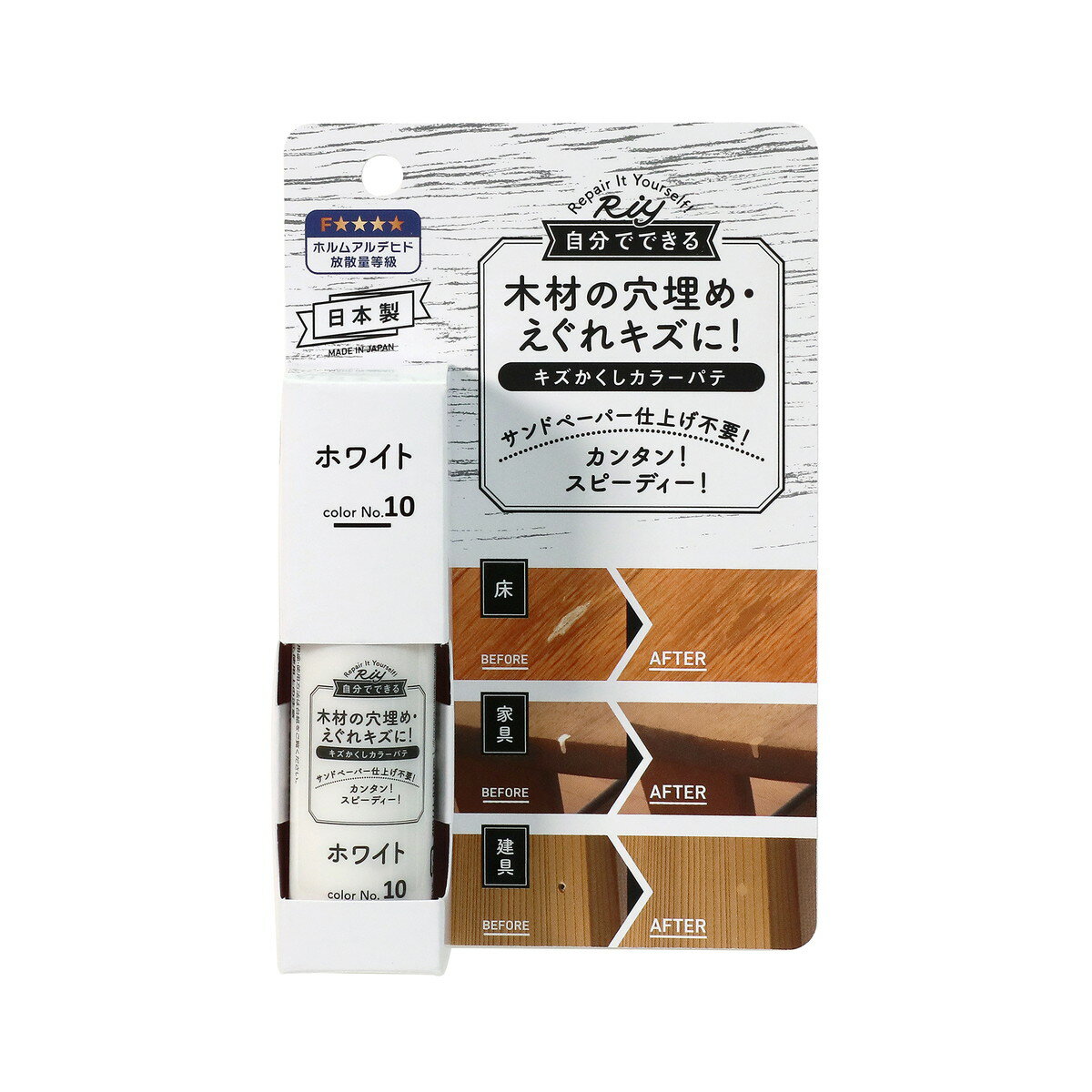 【送料お得・まとめ買い×7個セット】高森コーキ キズかくし カラーパテ color No.10 ホワイト 30g DIY 補修材