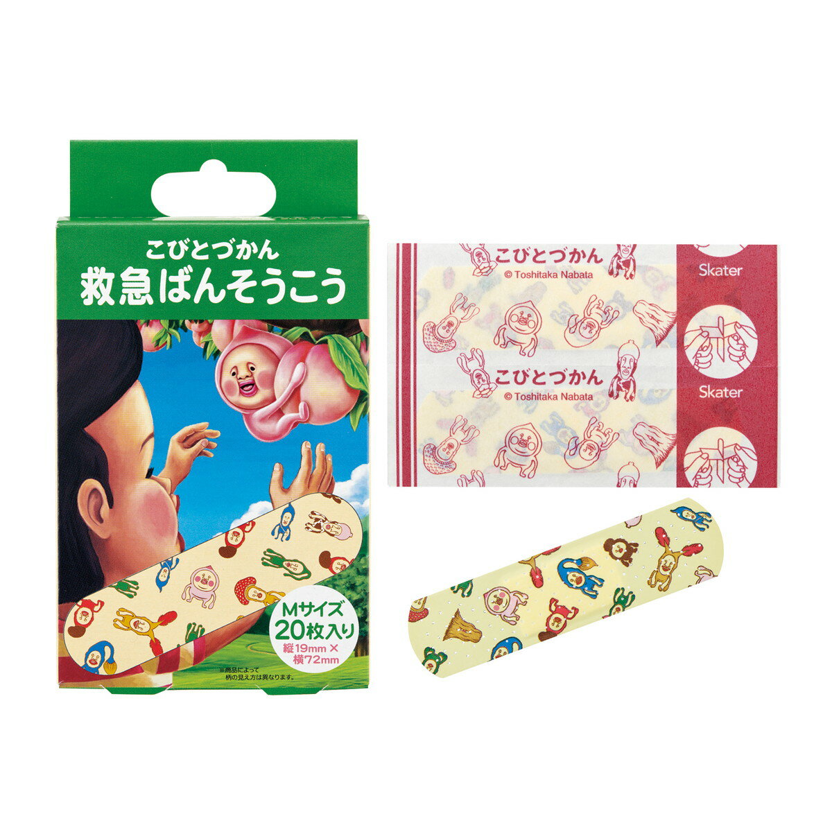 楽天ホームライフ【送料お得・まとめ買い×7個セット】スケーター 救急ばんそうこう M QQB1 こびとづかん 20枚入