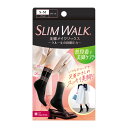 【送料お得・まとめ買い×13個セット】ピップ スリムウォーク 美脚メイクソックス クルー丈 ブラック S-M
