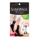 【送料お得・まとめ買い×13個セット】ピップ スリムウォーク 美脚メイクソックス クルー丈 ブラック M-L