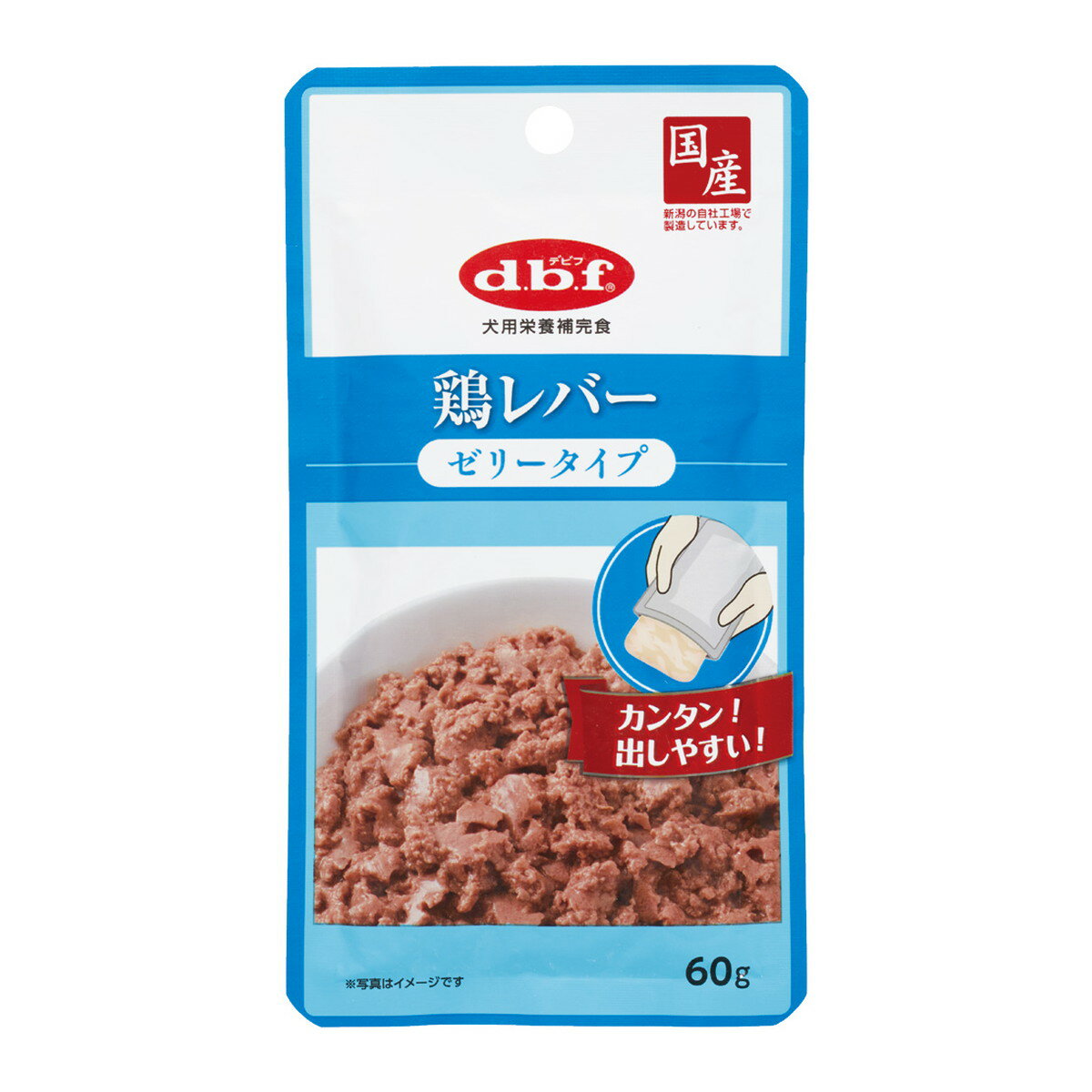 商品名：デビフ d.b.f デビフ 鶏レバー ゼリータイプ 60g ドッグフード ウェットフード内容量：60gJANコード：4970501034087発売元、製造元、輸入元又は販売元：デビフ原産国：日本商品番号：101-4970501034087商品説明粗挽きにした鶏レバーをこんにゃく粉と寒天でゼリー状に仕上げました。腸内環境に配慮して、食物繊維を配合しています。総合栄養食（ドライフード等）と一緒に与えてください。広告文責：アットライフ株式会社TEL 050-3196-1510 ※商品パッケージは変更の場合あり。メーカー欠品または完売の際、キャンセルをお願いすることがあります。ご了承ください。