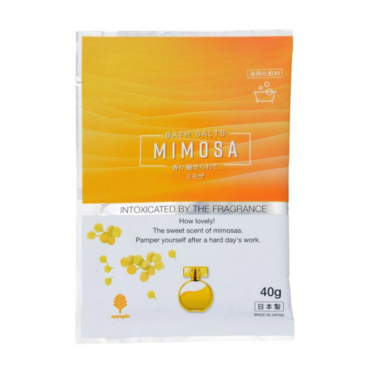 【送料お得・まとめ買い×144個セット】紀陽除虫菊 ノボピン 香り 魅せられて 入浴剤 ミモザ 40g