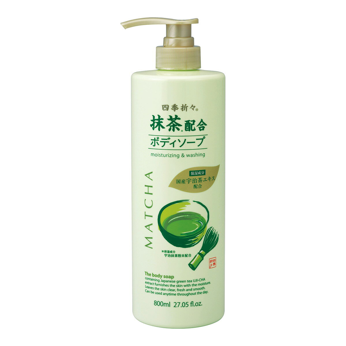 乐天商城 - 熊野油脂 四季折々 抹茶配合 ボディソープ 800mL