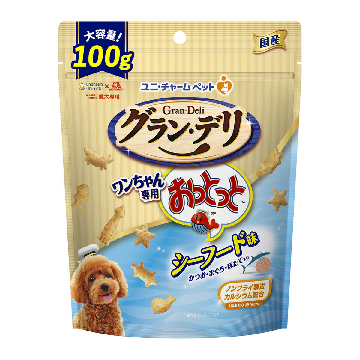 乐天商城 - ユニ・チャームペット グラン・デリ ワンちゃん専用 おっとっと シーフード味 100g 犬用おやつ