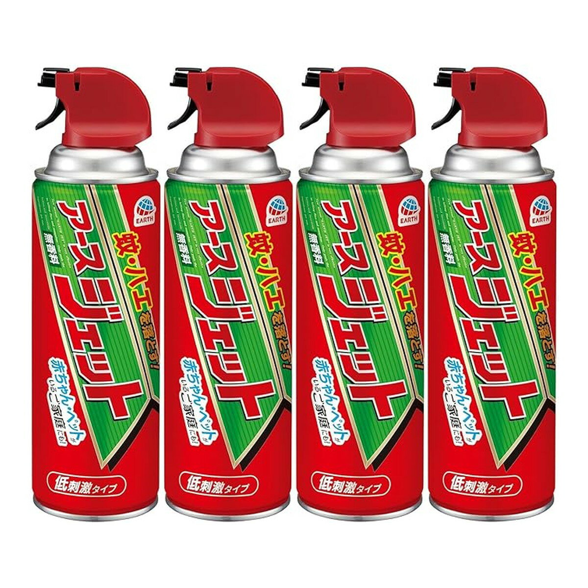 Insect-Killing Sprays - 【送料お得・まとめ買い×2個セット】アース製薬 アース ジェット 450mL × 4本パック 蚊 ハエ