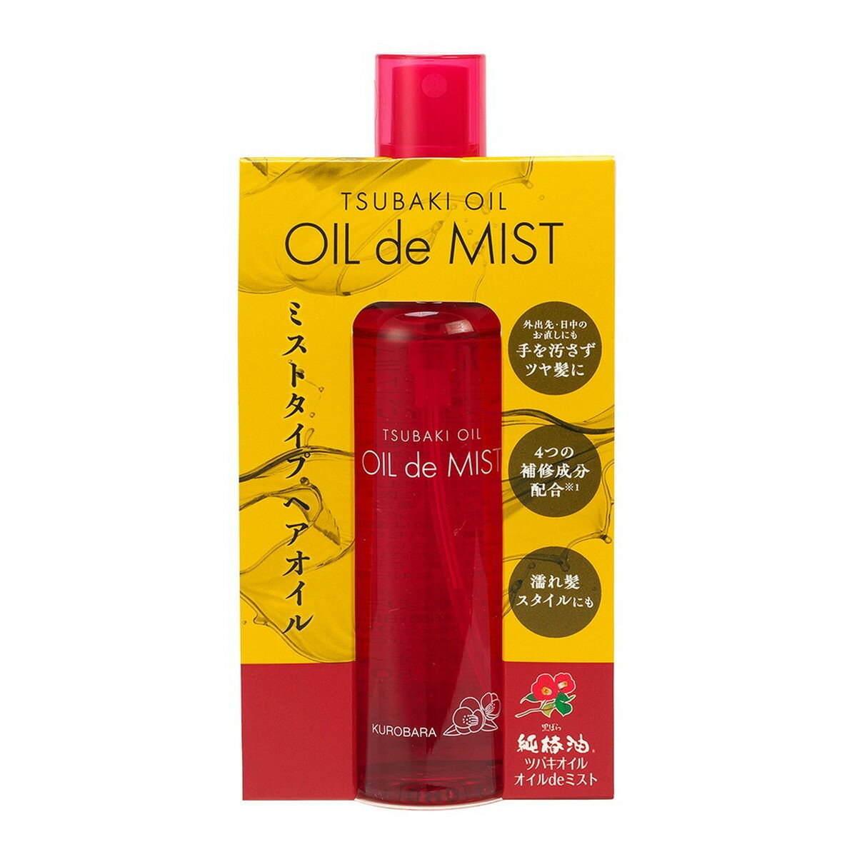【送料お得・まとめ買い×48個セット】ツバキオイル オイルdeミスト 80mL ヘアオイル 黒ばら本舗