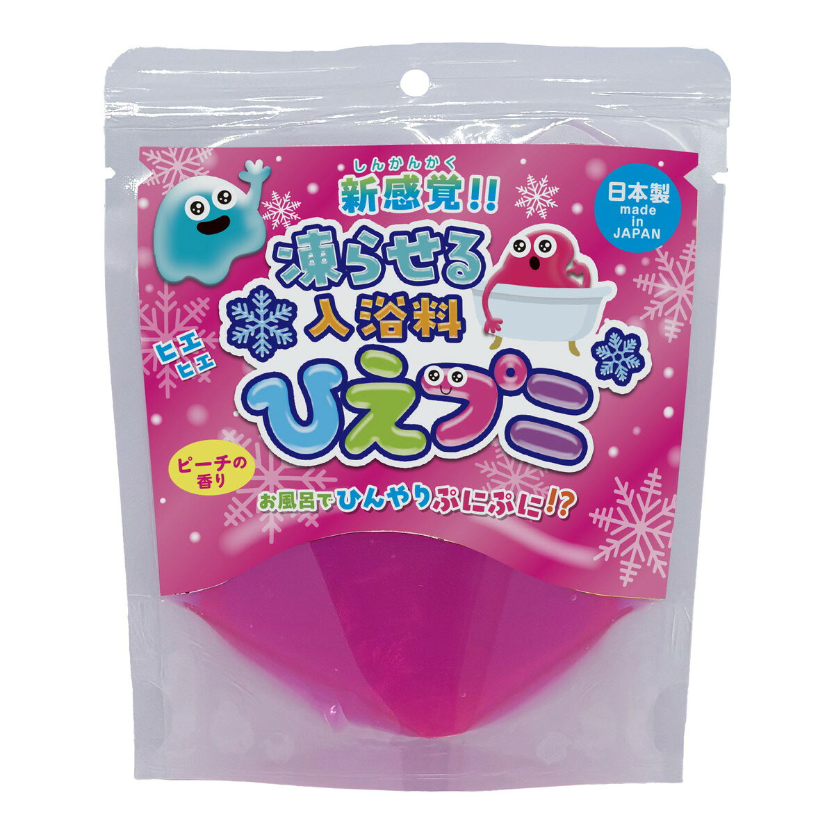【送料お得・まとめ買い×48個セット】ヘルス ひえプニ ピーチの香り 入浴料 120g 凍らせる入浴料