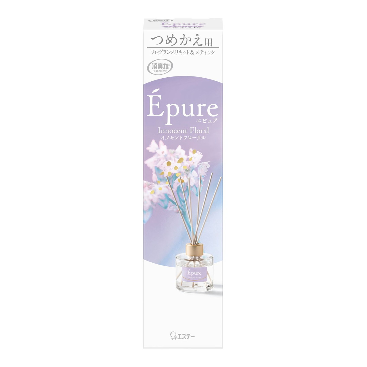 【あわせ買い2999円以上で送料お得】消臭力 エピュア Epure 玄関・リビング用 Stick つめかえ用 イノセントフローラル 75mL エステー