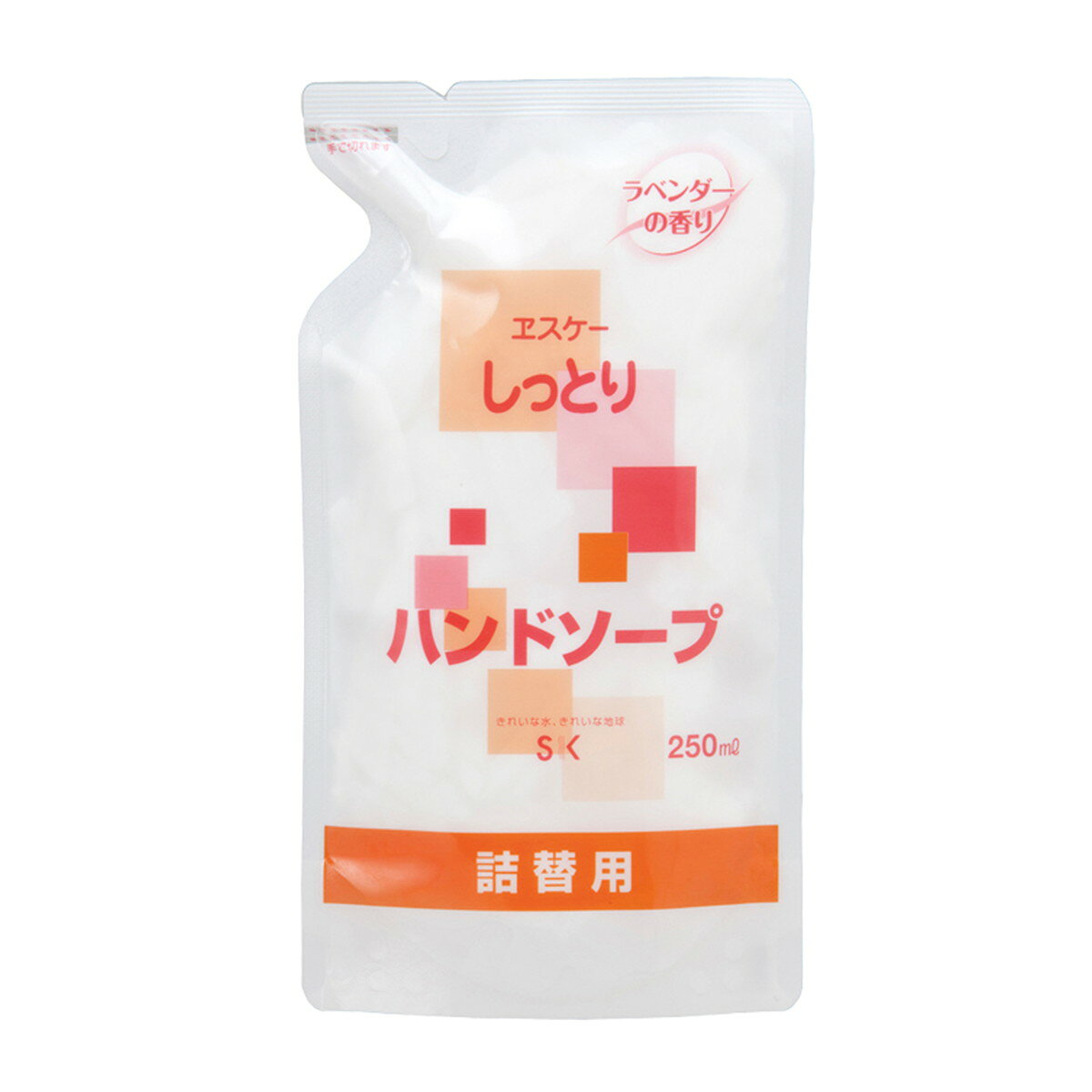 商品名：しっとり ハンドソープ 泡タイプ ラベンダーの香り 詰替用 250mL エスケー石鹸内容量：250mLJANコード：4964495530670発売元、製造元、輸入元又は販売元：エスケー石鹸原産国：日本区分：化粧品商品番号：101-*007-4964495530670商品説明合成界面活性剤、酸化防止剤不使用。保湿成分配合。洗い上がりっしっとり。泡になるせっけんタイプ。ラベンダーの香り。使用方法泡状タイプの専用ボトルをご使用ください。ボトルの中、及びポンプ部分をよく洗い、乾かしてから詰め替えてください。詰め替える時に液が飛び出すことがありますので、ご注意ください。広告文責：アットライフ株式会社TEL 050-3196-1510 ※商品パッケージは変更の場合あり。メーカー欠品または完売の際、キャンセルをお願いすることがあります。ご了承ください。