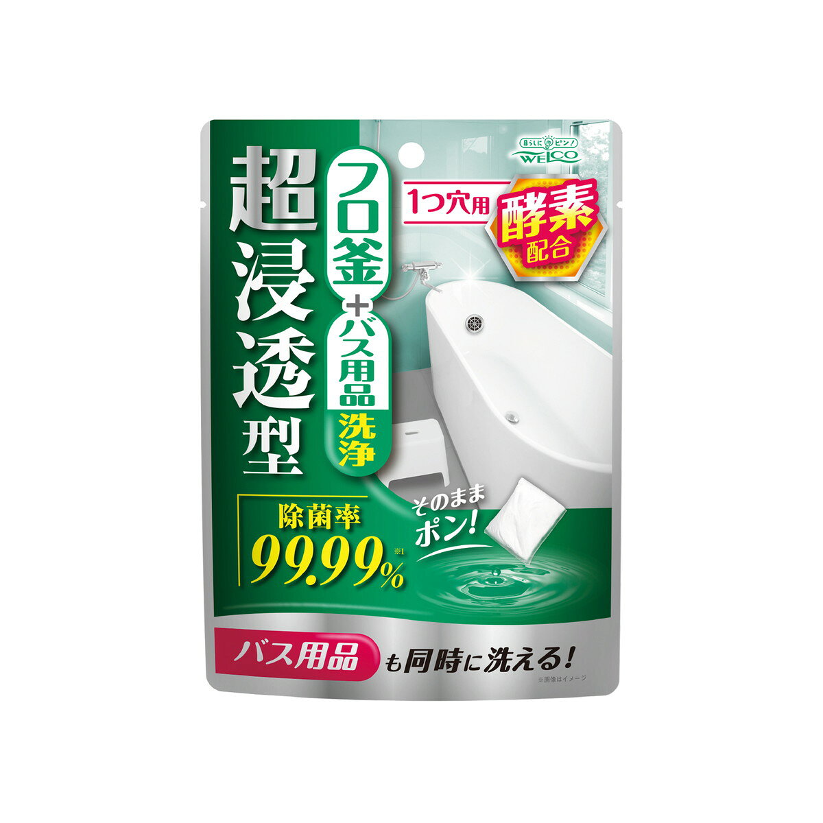 【あわせ買い2999円以上で送料お得】超浸透型風呂釜 + バス用品洗浄 1回分 使いきり 120g ウエ・ルコ