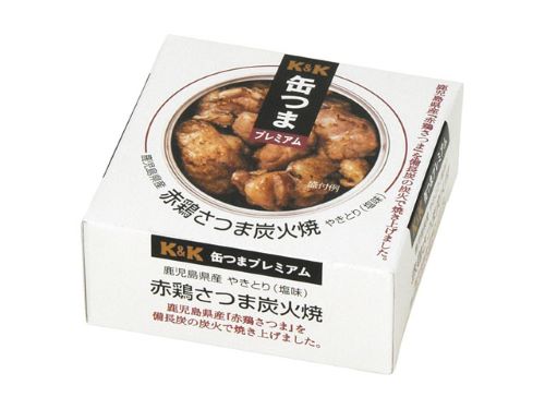 【あわせ買い2999円以上で送料お得】KK 缶つまプレミアム 鹿児島県産 赤鶏さつま炭火焼 75g (4901592895684)