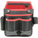 藤原産業 E-Value 釘袋 ホルダー付き ブラック&レッド EDK-4D RD(1コ入)(4)