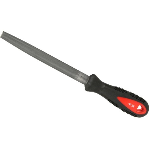 商品名：SK11 鉄工用ヤスリSG 中目 半丸 150mm 柄付(1コ入)JANコード：4977292175135発売元、製造元、輸入元又は販売元：藤原産業原産国：日本商品番号：101-4977292175135商品説明：握りやすく、滑りにくいソフトグリップ装着のヤスリです。鉄・銅・真鍮・アルミなどが研削できます。【規格概要】：・用途：鉄・銅・真鍮・アルミなどの研削・形状：半丸・目：中目・サイズ：刃長150mm・鉄工用・ソフトグリップ付・材質：ヤスリ部：SKS-8【注意事項】：・ヤスリ本体にカケ・ヒビ・ワレ・亀裂がないことを確認してください。・逆方向に使用すると目を傷めて寿命を短くします。・ヤスリをハンマー代りに使用して加工物を叩かないでください。・折れる恐れがありますので、ヤスリをテコ代りに使用しないでください。・作業時には、手袋、作業メガネなどの着用をお勧めします。・本来の用途以外の使用は絶対にしないでください。思わぬ事故や破損の原因となります。広告文責：アットライフ株式会社TEL 050-3196-1510 ※商品パッケージは変更の場合あり。メーカー欠品または完売の際、キャンセルをお願いすることがあります。ご了承ください。