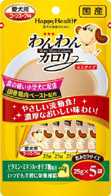 楽天ホームライフ【あわせ買い2999円以上で送料お得】わんわんカロリー ミニタイプ コーンスープ風味 パック 25g×5袋 （4994527867504）