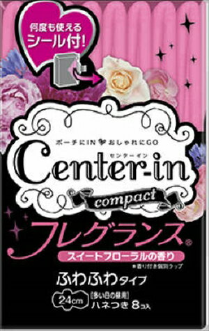 【あわせ買い2999円以上で送料お得】【ユニ・チャーム（ユニチャーム）】【Center IN】センターイン コンパクト1/2 ナチュラルフローラル 特に多い昼用 24.5cm 8コ入 【4903111361748】 kaigo-10018003 ホームライフ サンプル画像2