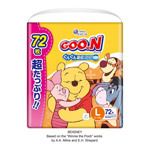 【あわせ買い2999円以上で送料お得】大王製紙 エリエール グーン ぐんぐん吸収パンツ Lサイズ 超たっぷり 72枚 こども用紙おむつ 【あわせ買い2999円以上で送料お得】大王製紙 エリエール グーン ぐんぐん吸収パンツ Lサイズ 超たっぷり 72枚 こども用紙おむつ