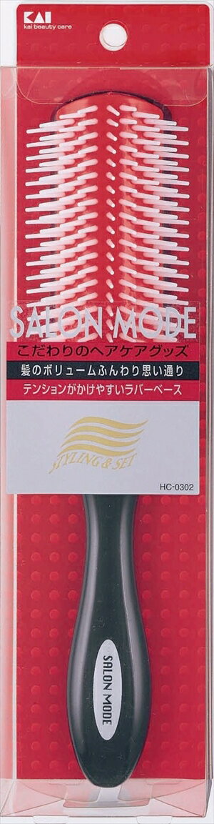 【お一人様1個限り特価】【貝印】【HCサロンモード】HC0302 スタイリングブラシL レッドラバー【1コ】 【4901601232134】