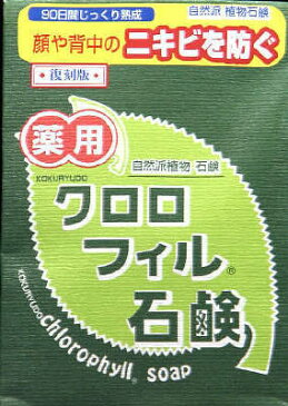 【あわせ買い2999円以上で送料無料】黒龍堂　クロロフィル石鹸 復刻版 【4901477101091】