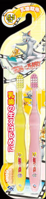 【お一人様1個限り特価】デンタルプロ トム&ジェリーハブラシ 乳歯期用(1.5-5才) 2本組 【4973227110479】 【お一人様1個限り特価】デンタルプロ トム&ジェリーハブラシ 乳歯期用(1.5-5才) 2本組 【4973227110479】